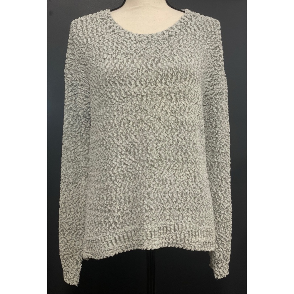 LC Lauren Conrad Fuzzy Crewneck Sweater Green Size M
